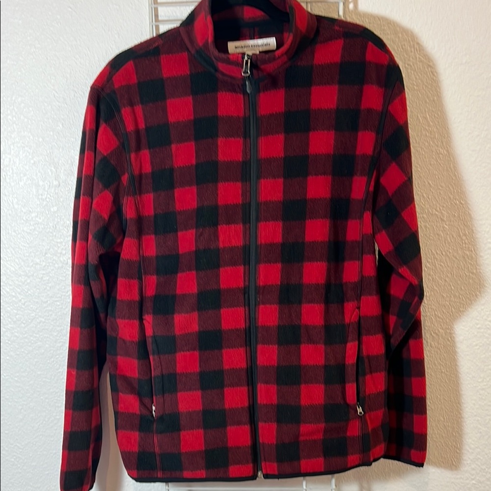 Amazon Essentials Red and Black Checkered Jacket